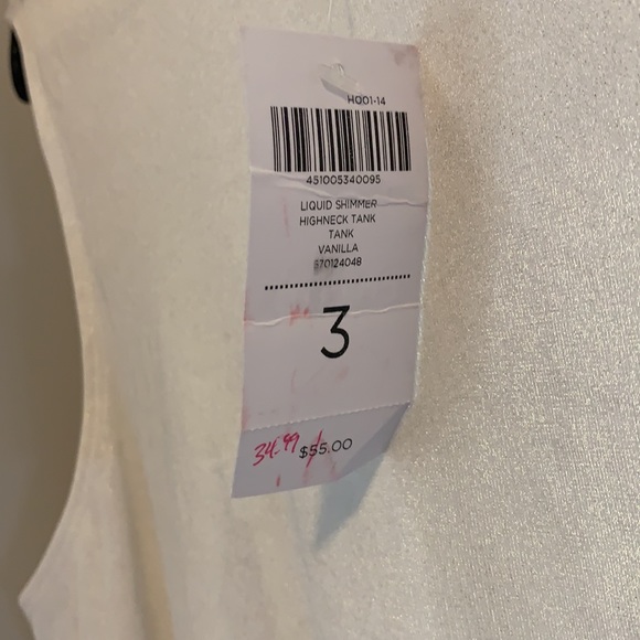 Chicos shimmery goldish sleeveless top size 3 NWT - Picture 3 of 6